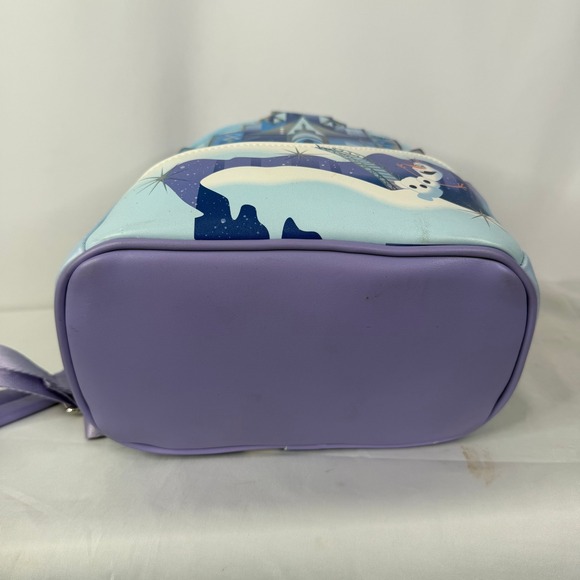 Disney Frozen Elsa Ice‎ Palace Loungefly Mini Backpack Olaf Blue Purple NEW main image 7